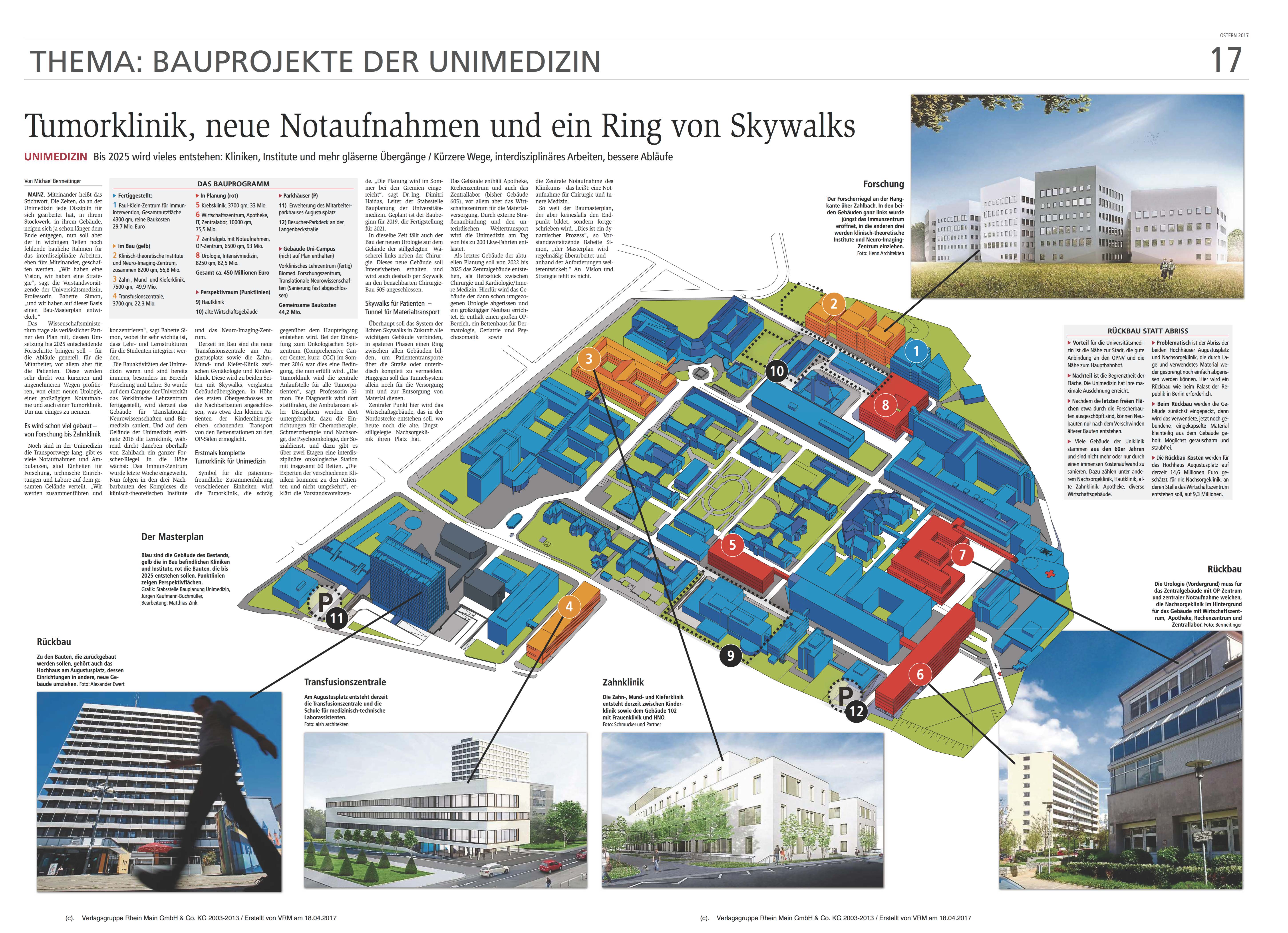 Masterplanung der Universitätsmedizin Mainz